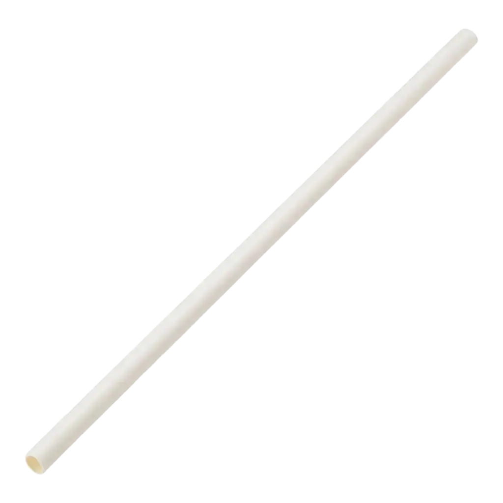 Paglia di carta bianca 20cm /ø6mm (250 pz)