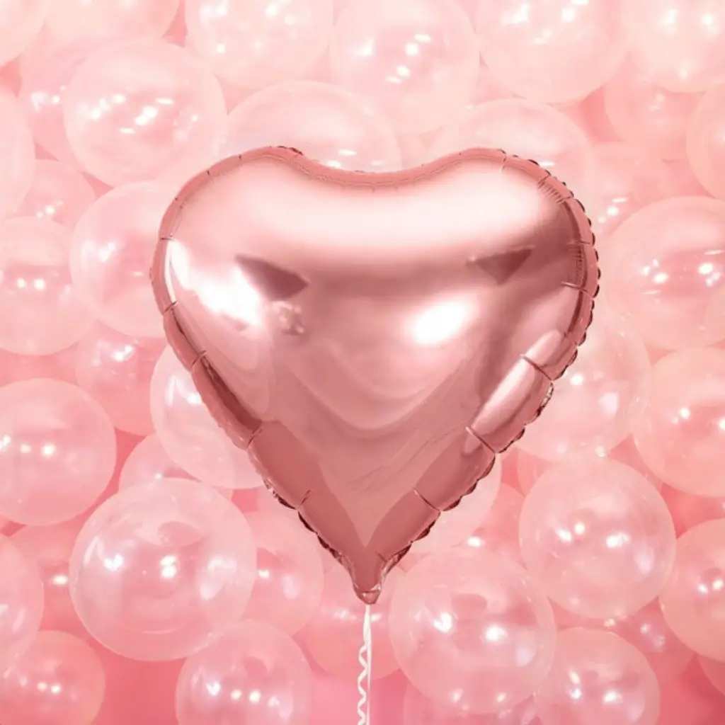 Palloncino a cuore cuore in oro rosa metallizzato 61cm
