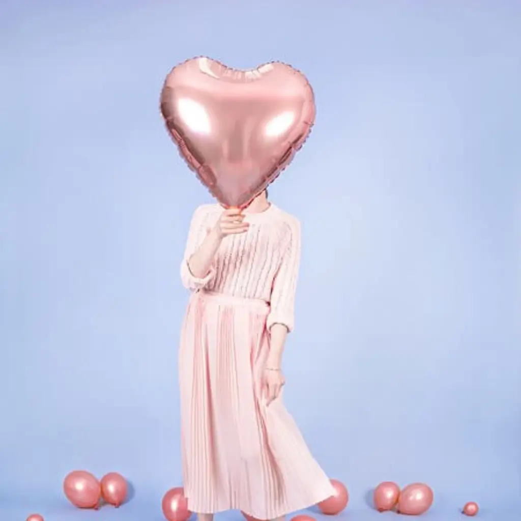 Palloncino a cuore cuore in oro rosa metallizzato 61cm