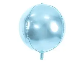 Palloncino rotondo Azzurro metallizzato 40cm