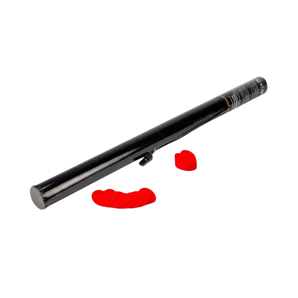 Pistola elettrica coriandoli Cuore Rosso 80 cm