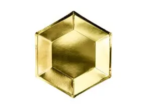 Piastra di carta a specchio in oro (set di 6)