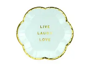 Piatto di carta Live Laugh Love (Set di 6)