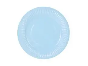 Piatto di carta tondo azzurro ø18cm (Set di 6)