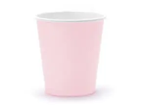 Tazza di carta rosa chiaro 18cl (Set di 6)