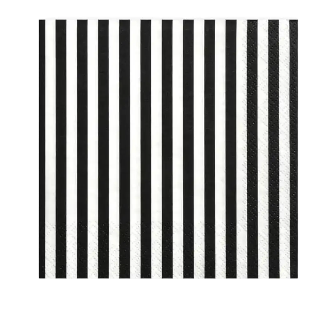 Asciugamano di carta a strisce bianche e nere (set da 20)