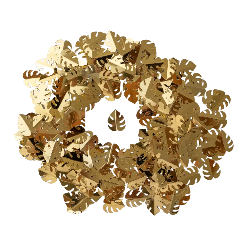 Coriandoli a forma di foglia d'oro (15gr)