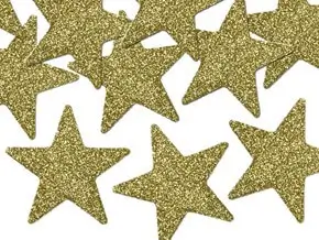 Decorazione da tavolo Gold Star (set da 8)