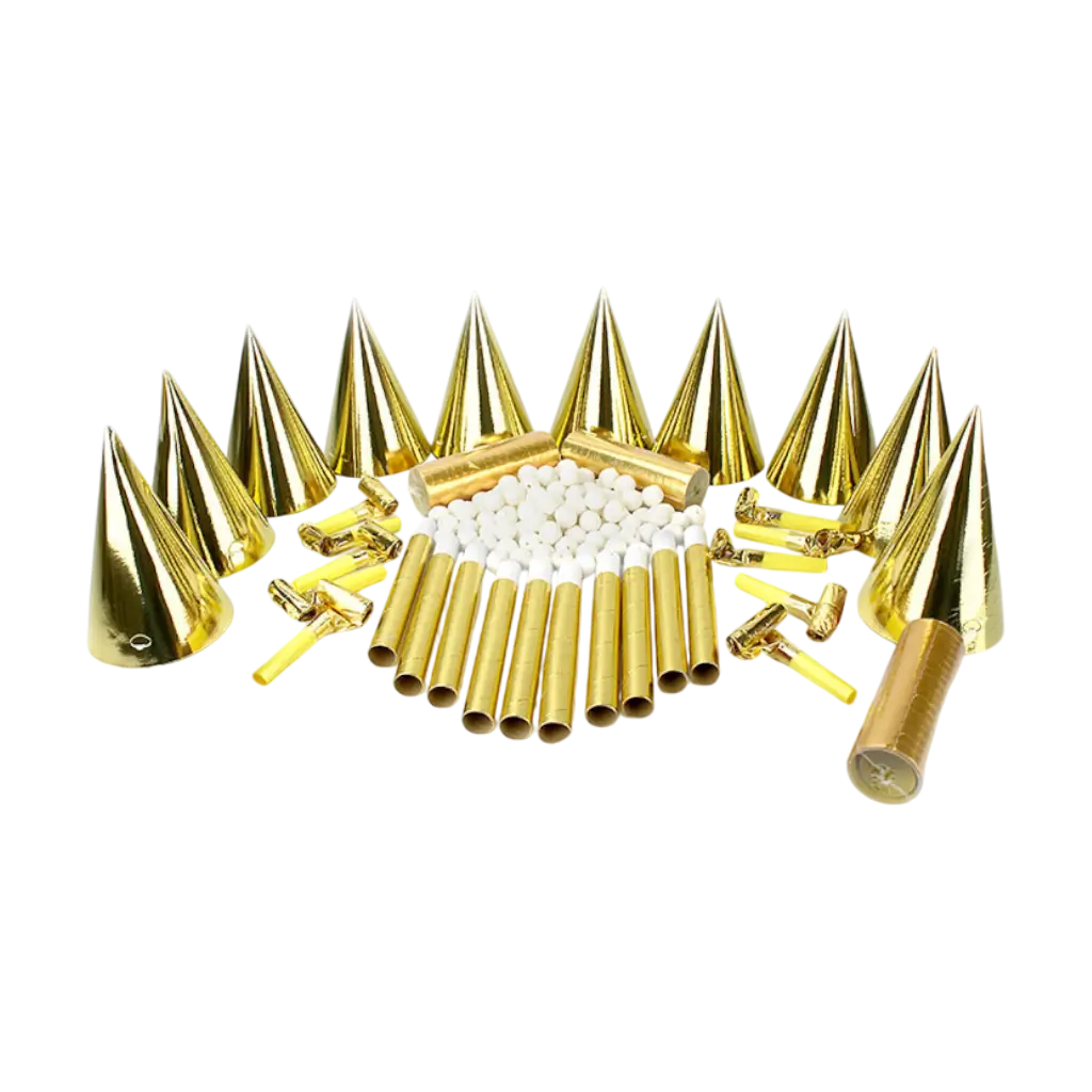 COTILLON KIT ORO 10 PERSONE