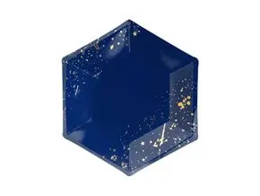 Piastra di carta blu con motivo in oro (Set di 6)