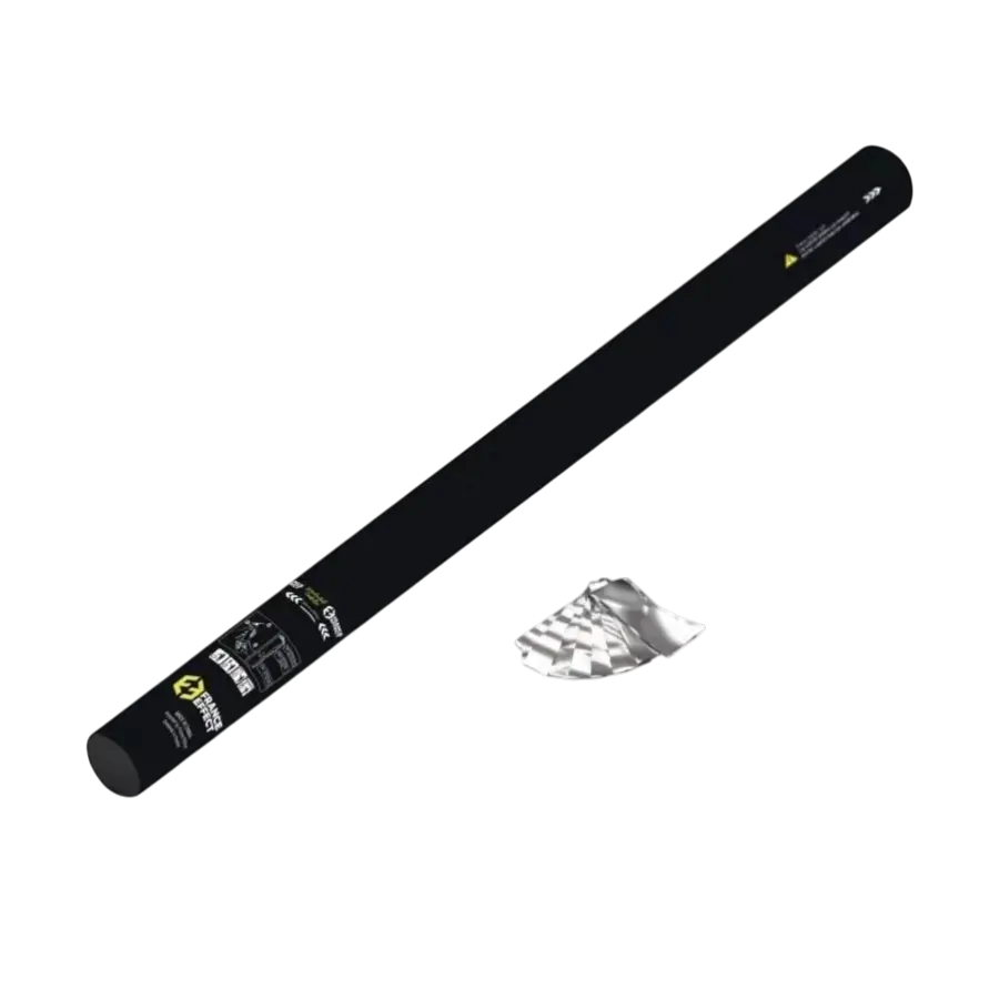 Cannone sparacoriandoli manuale 80 cm - Argento metallizzato