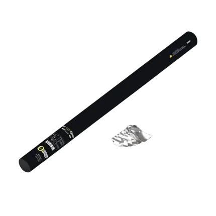 Cannone sparacoriandoli manuale 80 cm - Argento metallizzato