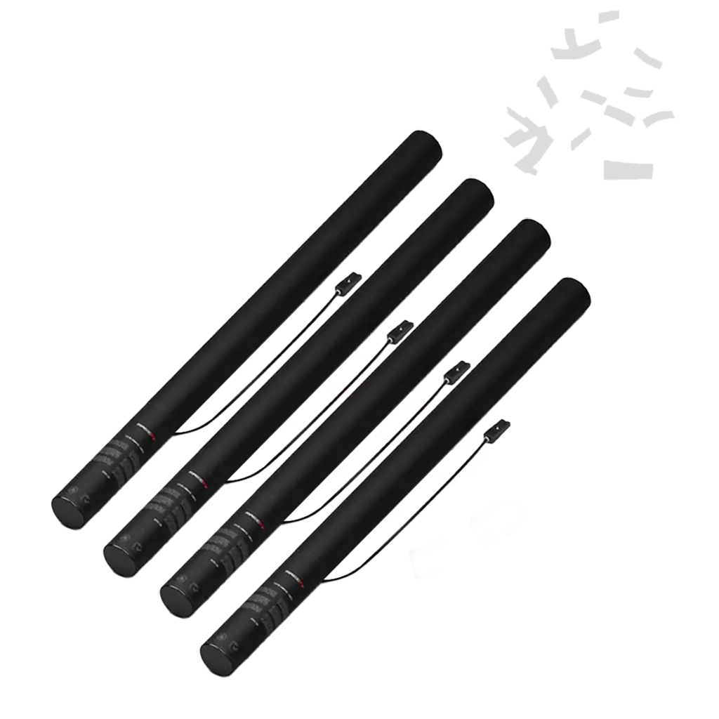 Pistola elettrica bianca per coriandoli 80 cm 100 iodegradabili