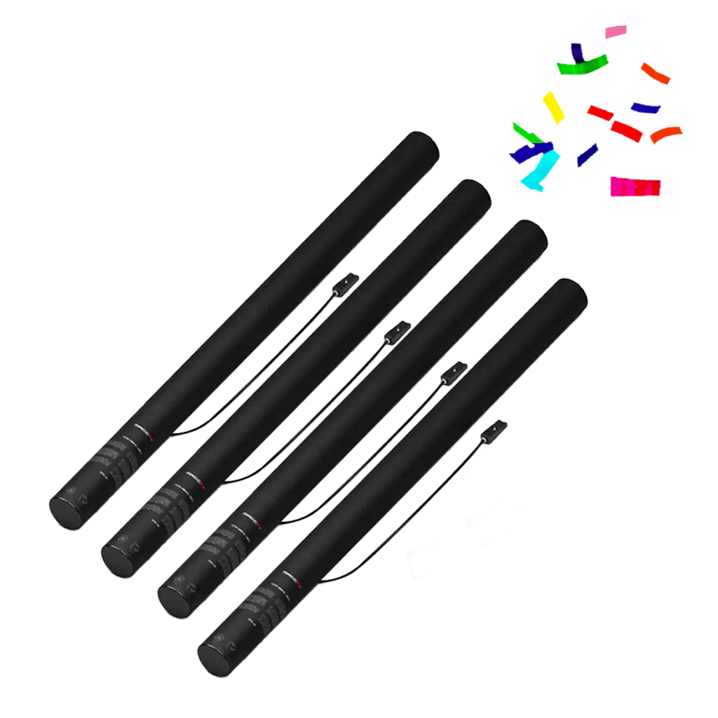 Pistola elettrica coriandoli multi 80 cm 100 iodegradabili