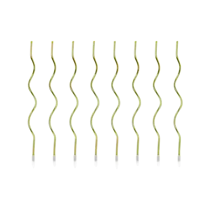 8 candele di compleanno ricci d'oro (14cm)