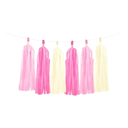 Ghirlanda di nappa mista 12 nappe