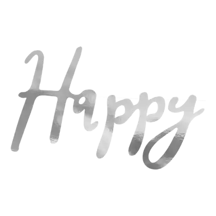 Buon compleanno Ghirlanda d'argento