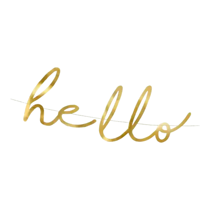 Ghirlanda di carta dorata Ciao bambino