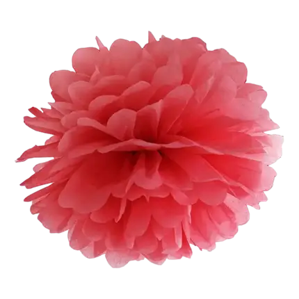 Pompom di carta rossa 25cm