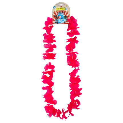 Collana di fiori rosa hawaiana