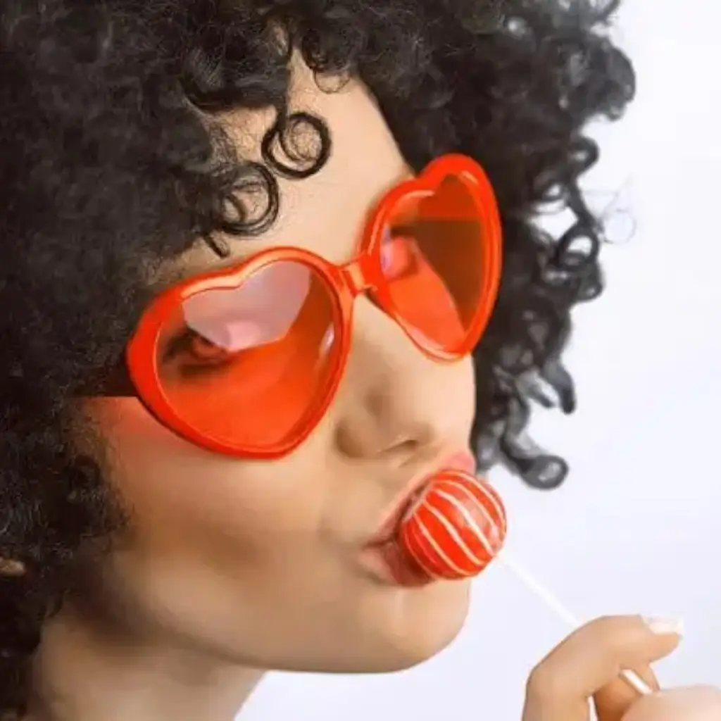 Occhiali Da Sole A Forma Di Cuore Senza Montatura, Colori Pastello Trasparenti, Per Feste E Travestimenti