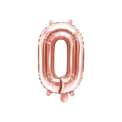 Palloncino anniversario numero 0 Oro rosa 35cm