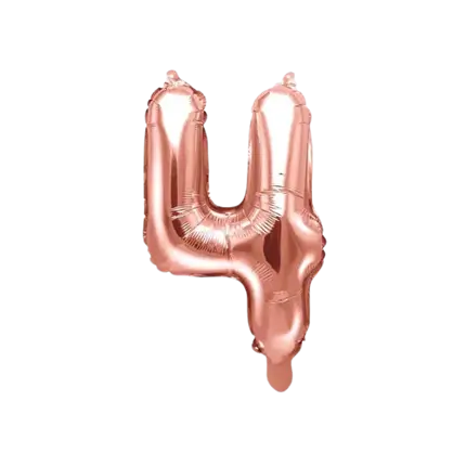 Palloncino anniversario numero 4 Oro rosa 35cm