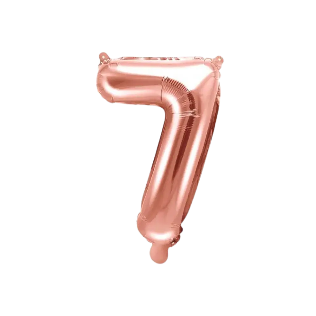 Palloncino anniversario numero 7 Oro rosa 35cm