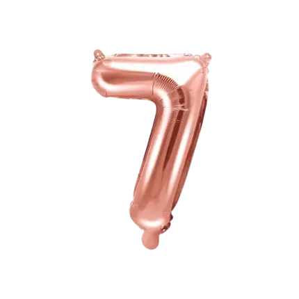Palloncino anniversario numero 7 Oro rosa 35cm
