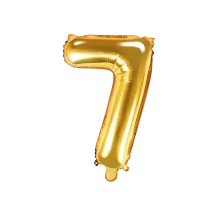 Palloncino anniversario numero 7 Oro 35cm