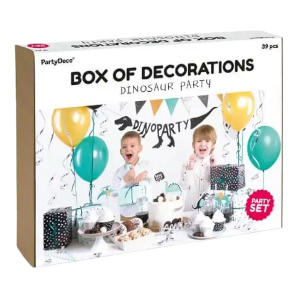 Kit di decorazione per il compleanno a tema dinosauro