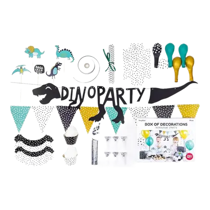 Kit di decorazione per il compleanno a tema dinosauro