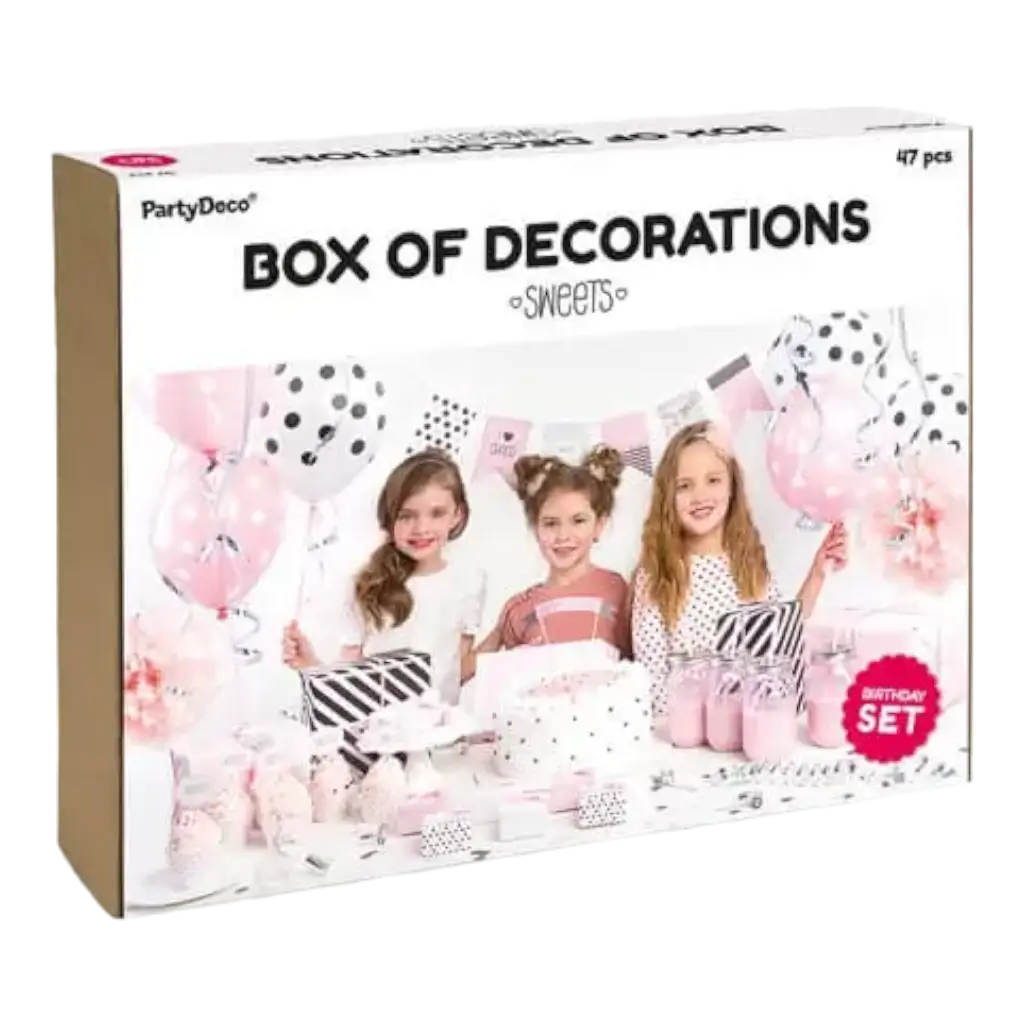 Kit di decorazione per il compleanno a tema "Dolce".