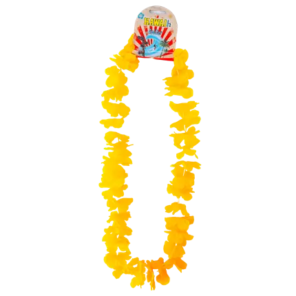 Collana hawaiana con fiori d'arancio