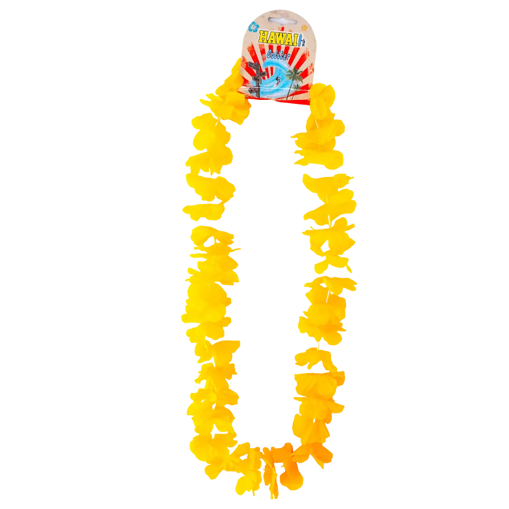 Collana hawaiana con fiori gialli