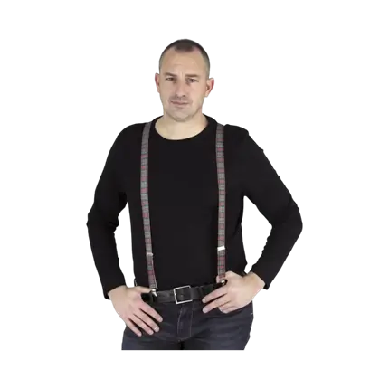 Cinghie Tarzan marrone a scacchi neri