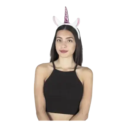 Fascia Unicorno rosa e bianco