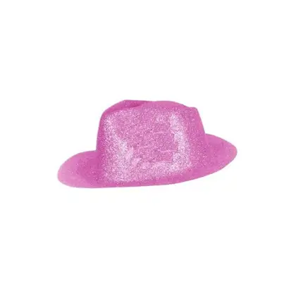 Cappello Borsalino con paillettes rosa