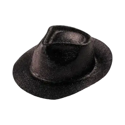BORSALINO Cappello con paillettes nero