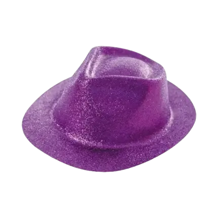 Cappello di paillettes viola BORSALINO