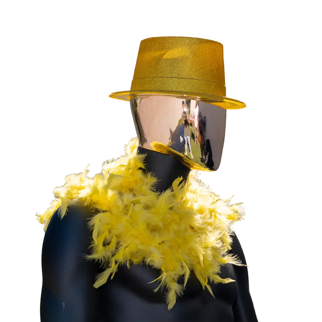 Cappello a cilindro con paillettes oro