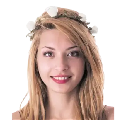 Corona di fiori bianchi