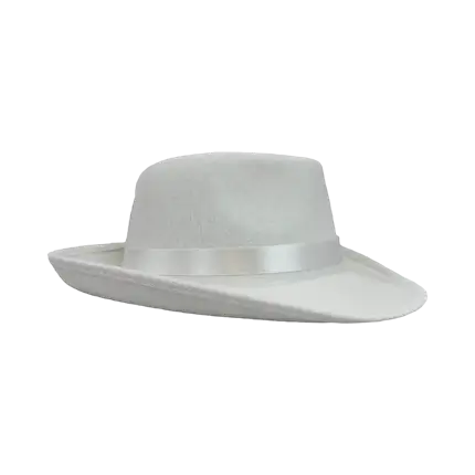 Cappello BORSALINO in tessuto bianco