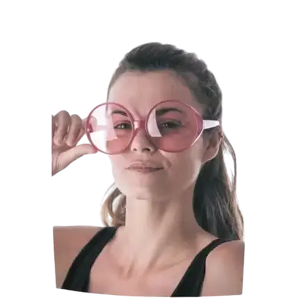 Occhiali giganti stile HIPPY rosa