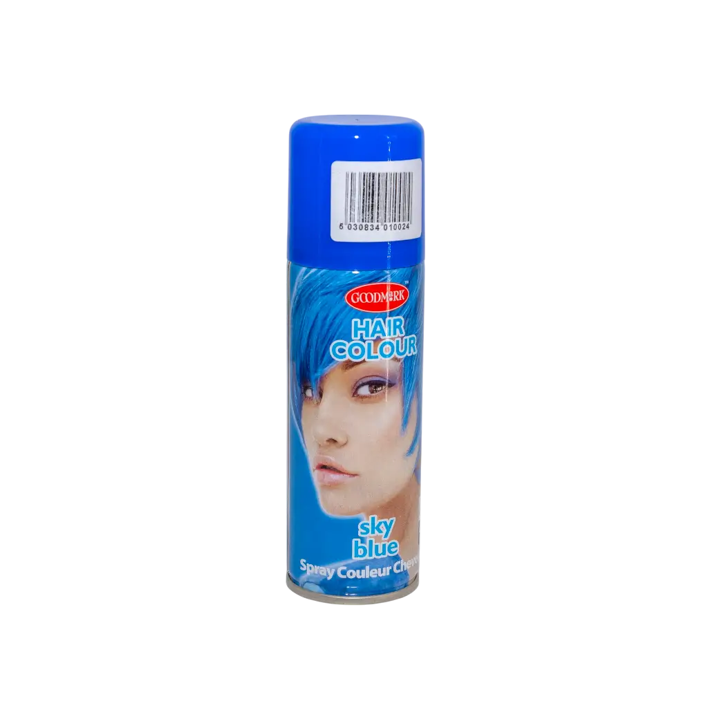 Lattina spray per capelli blu