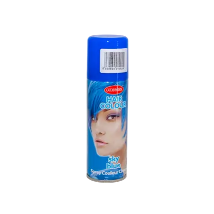 Lattina spray per capelli blu