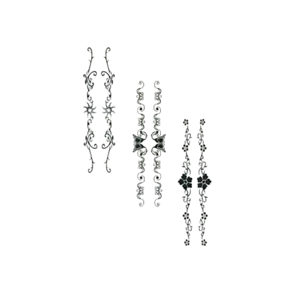 Set di 2 tatuaggi finti scintillanti