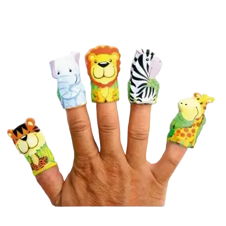 Animale dello zoo marionetta a forma di dito