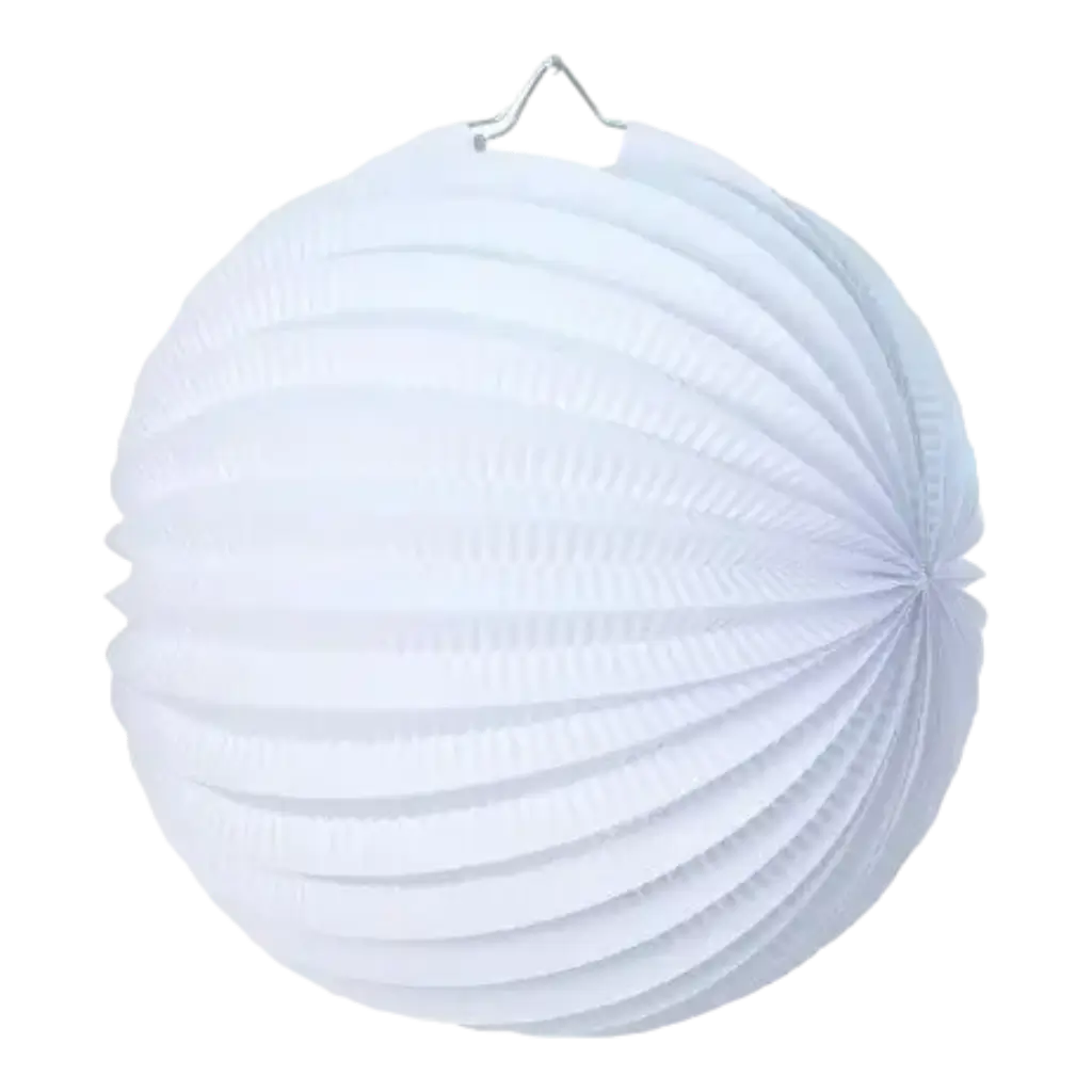 Lampada a sfera di carta bianca rotonda 30cm