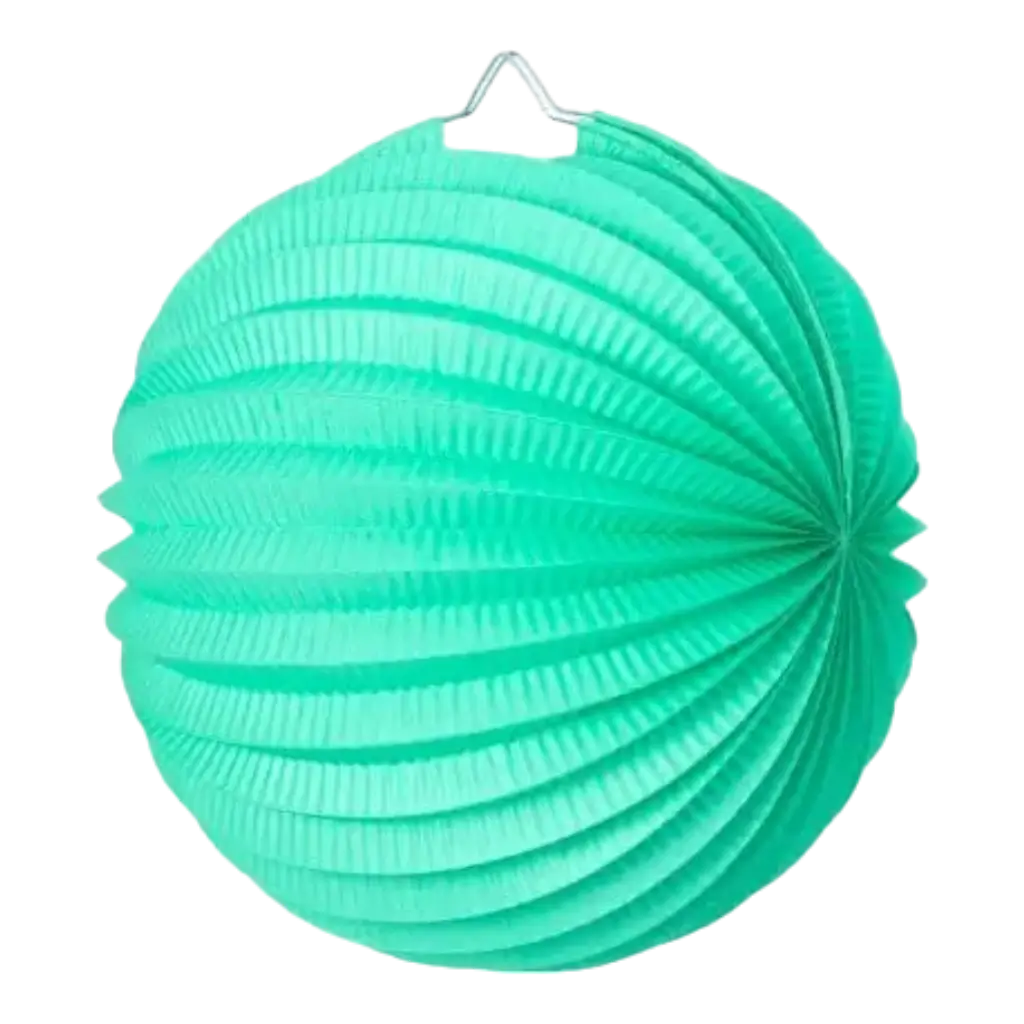 Lampada a sfera di carta tonda celadon verde 20cm